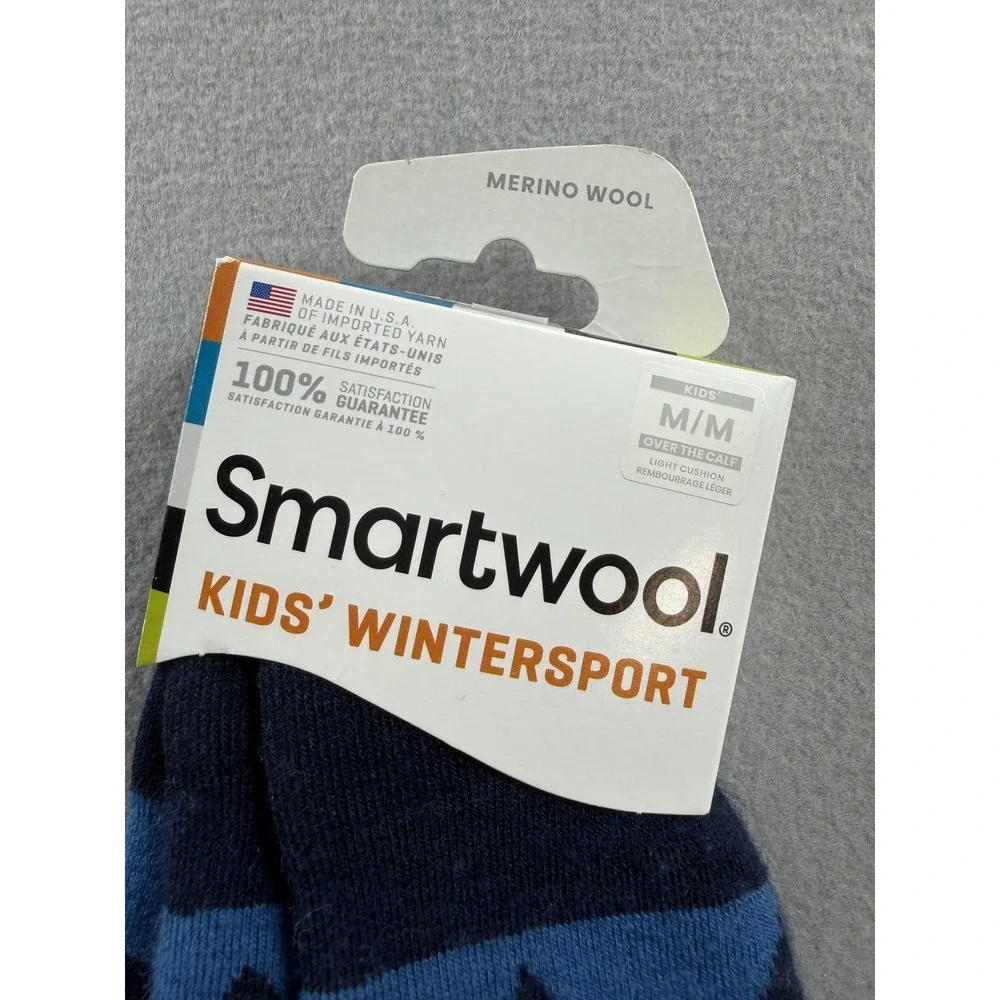 Smartwool Socks Kids Medium Multicolor Wintersport Merino Wool‎ Over Calf New
